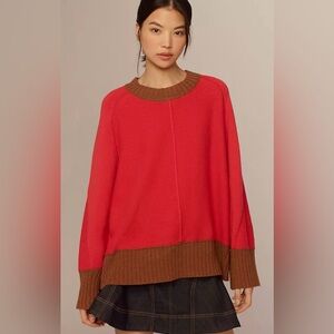 Anthropologie Maeve The Chandler Crew-Neck Relaxed Pullover Sweater Size S